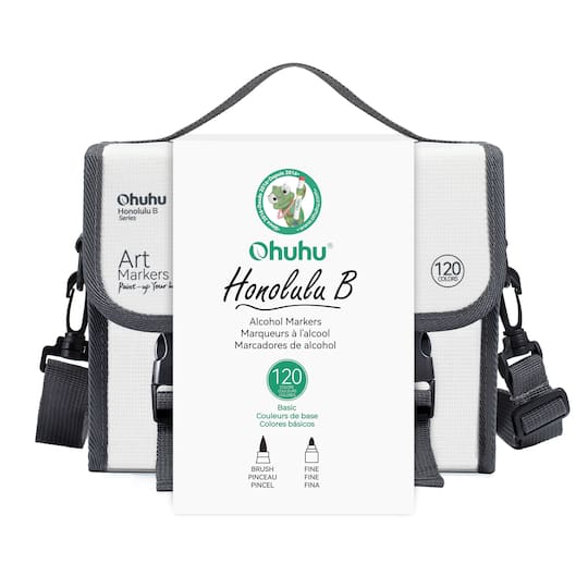 Michaels, Ohuhu® Honolulu Series B 120 Color Basic Alcohol Markers – Category: Alcohol-Based Markers